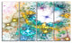 Blue Cosmic Black Hole., Abstract Art on Canvas, 48"x28", 4 Panels