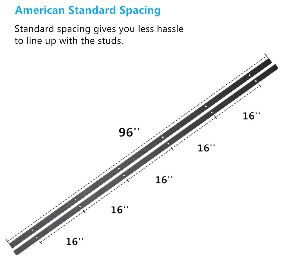 Sliding Barn Door Hardware, U Bracket Bypass, Horseshoe Design, 8'