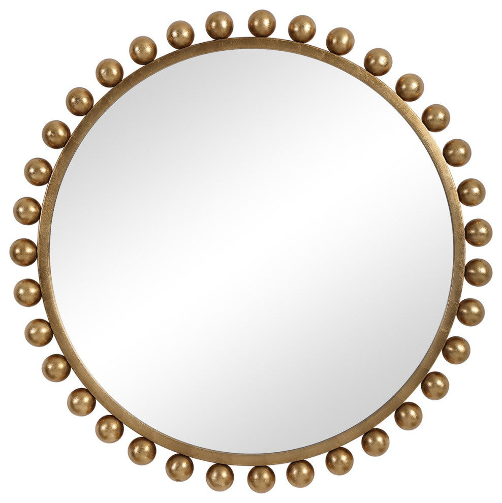 Uttermost Cyra Gold Round Mirror 09695