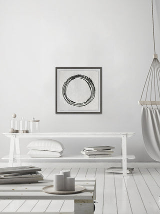 "Grey Infinity" Framed Painting Print, 18"x18"