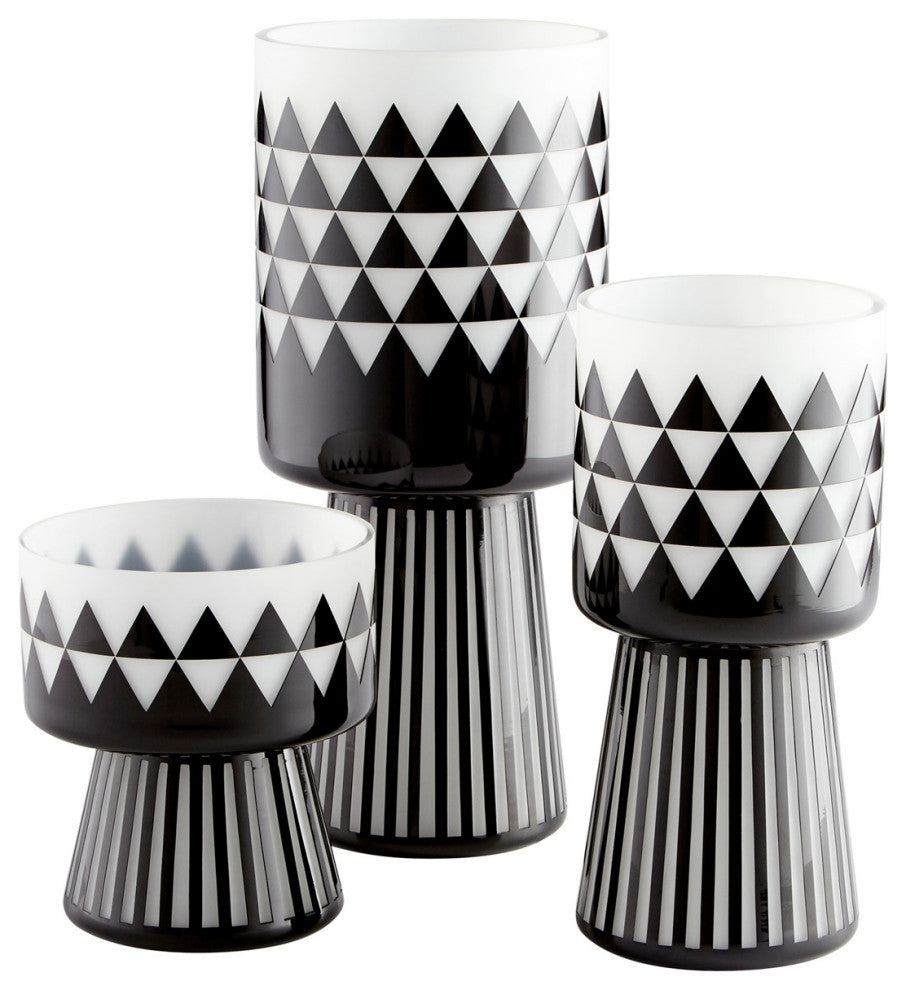 Cyan Design Large Vector Vase 11092, Black/White