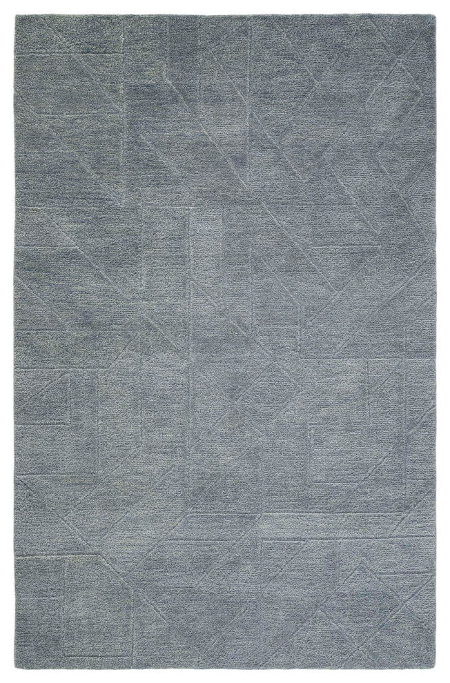 Quartz Relief Area Rug, Blue, 8'x10'
