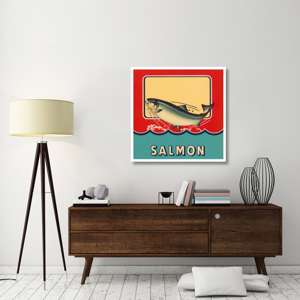 "Salmon" Digital Paper Print by Retrolabel, 38"x38"