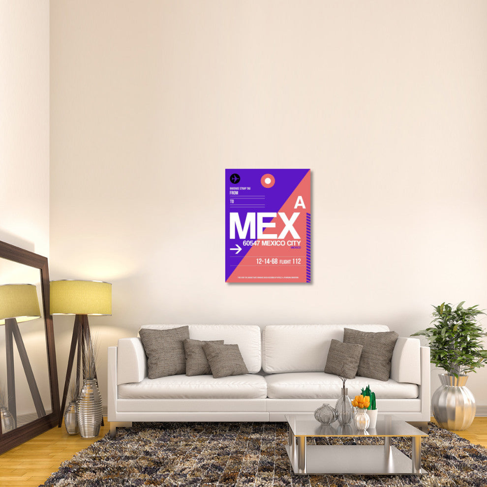 "MEX Mexico City Luggage Tag 1" Fine Art Print