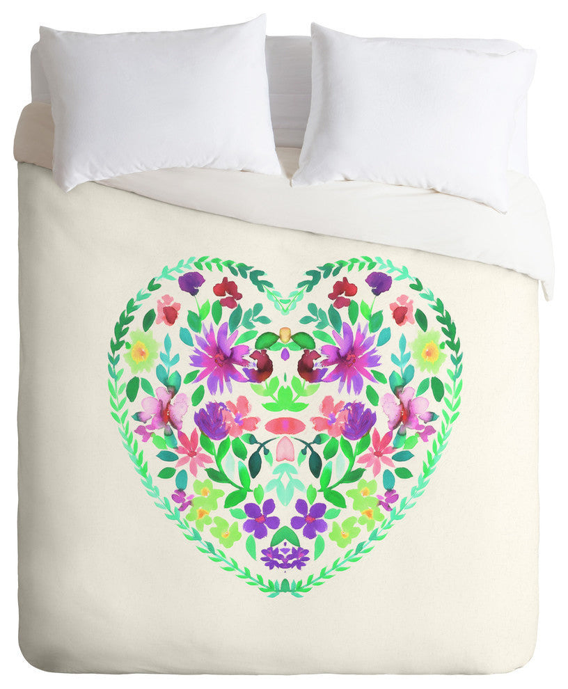 Amy Sia Marble Bubble Neon Duvet Cover, 88"x68"