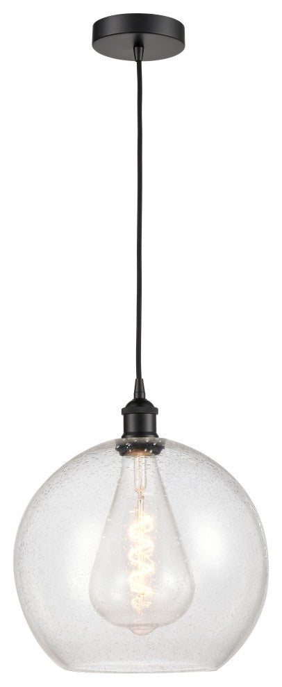 Innovations 616-1P-BK-G124-12 1-Light Mini Pendant, Matte Black
