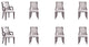 Manhattan Comfort Grand Dining Chairs, Light Gray, 8-Piece