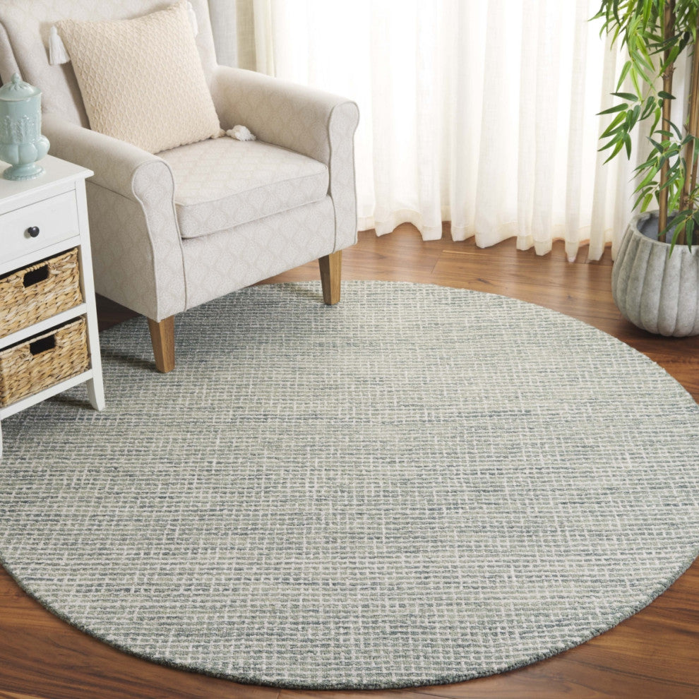 Safavieh Couture Ebony Collection EBN131 Rug, Green/Ivory, 6' Round