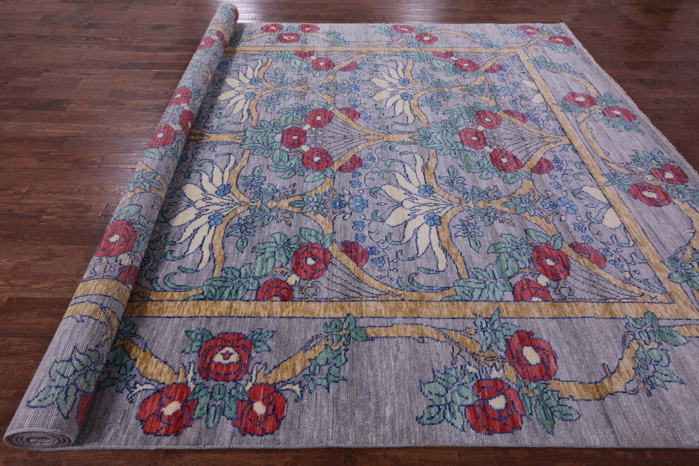 Hand Knotted William Morris Wool Rug 10' 2" X 14' 1" - Q15601