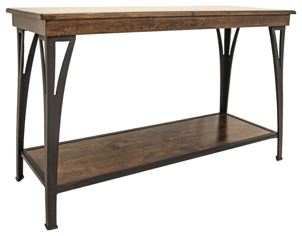 The District 50" Wide Sofa Back Table, Copper