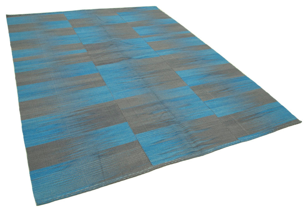 Rug N Carpet - Handmade Turkish 7' 1'' x 9' 3'' Unique Wool Kilim Rug