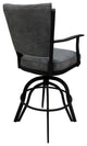 Montana Swivel Tilt Metal 30" Bar Stool or Counter 26" on A Base, Outlier Charcoal - Black, 26"