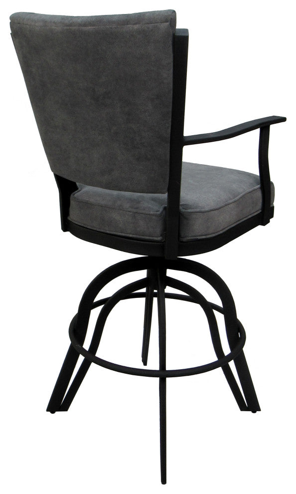 Montana Swivel Tilt Metal 30" Bar Stool or Counter 26" on A Base, Outlier Charcoal - Black, 26"
