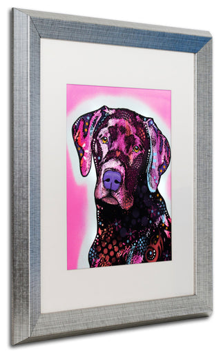 Dean Russo 'Black Lab' Framed Art, Silver Frame, 16"x20", White Matte