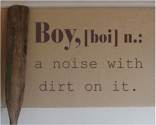Boy Definition Wall Decal, 22", Cranberry