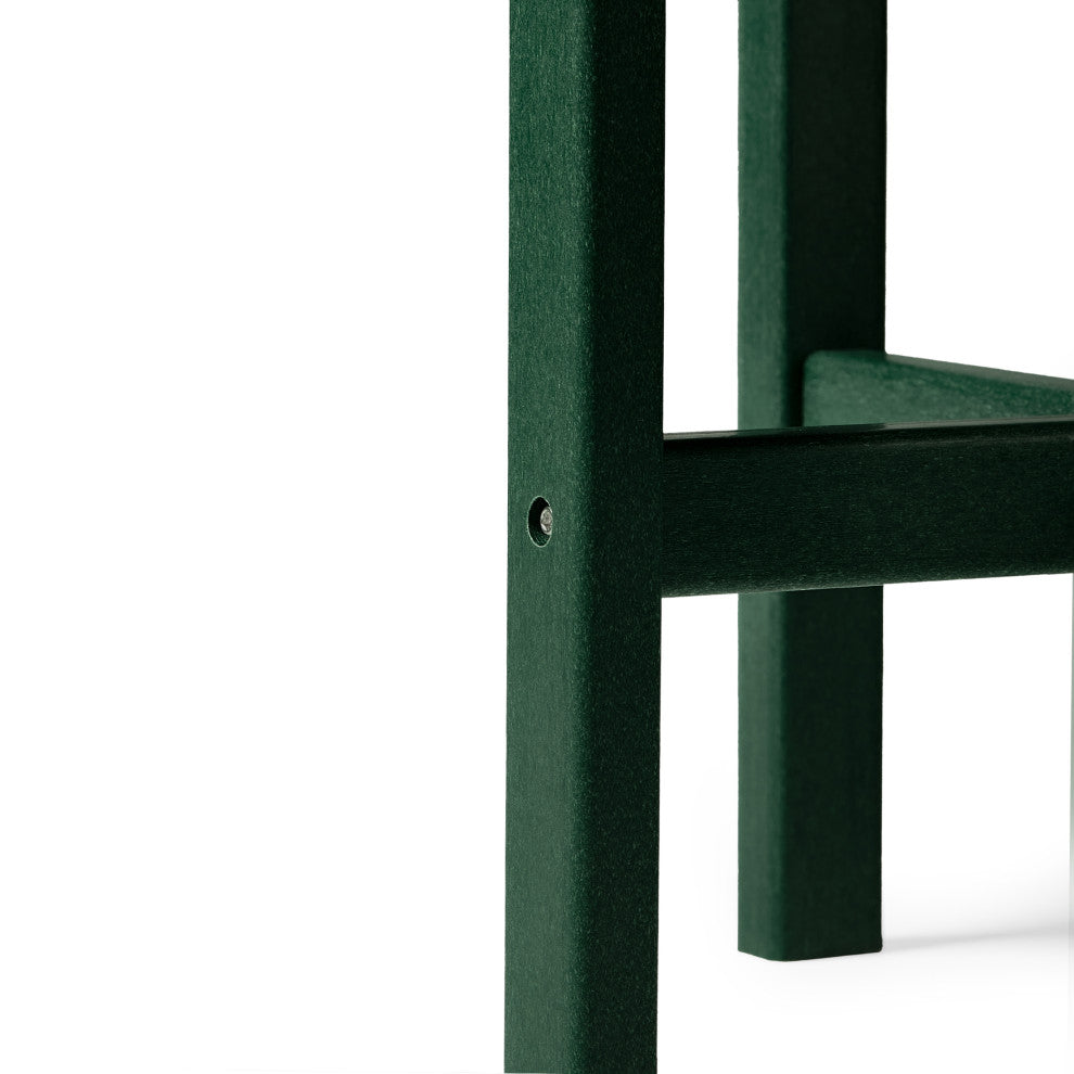 Adirondack Round Outdoor Side Table, Dark Green