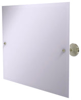Frameless Landscape Beveled Edge Tilt Mirror, Polished Nickel