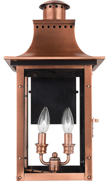 Chalmers 2-Light Outdoor Lantern, Aged Copper