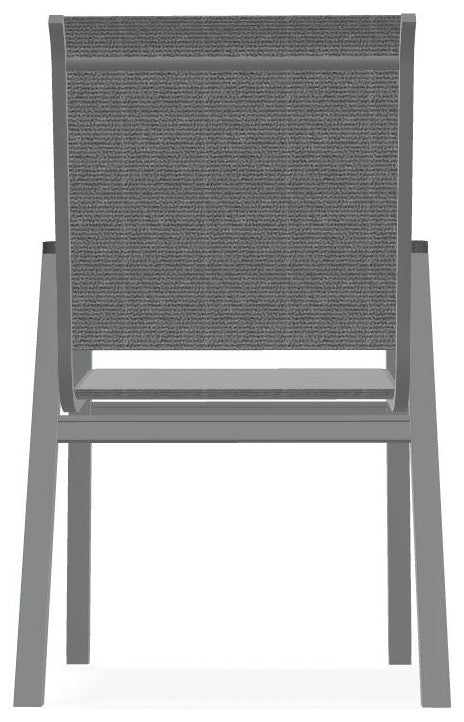 Bazza Sling Stackable Outdoor Dining Chair, Titanium/Graphite