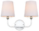 2 Light Chrome And Clear Bath Sconce