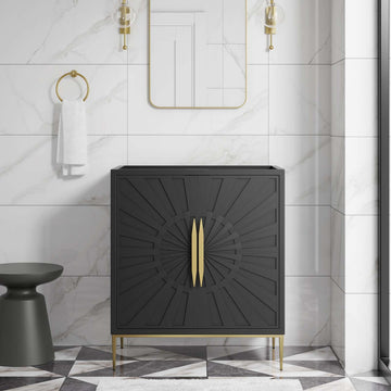 Awaken 30" Bathroom Vanity Cabinet, Black