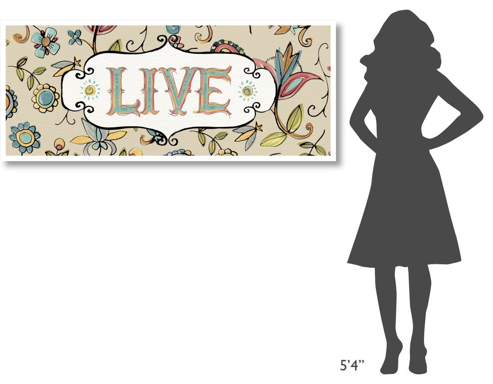 "Peace and Paisley III" Digital Paper Print by Anne Tavoletti, 62"x26"