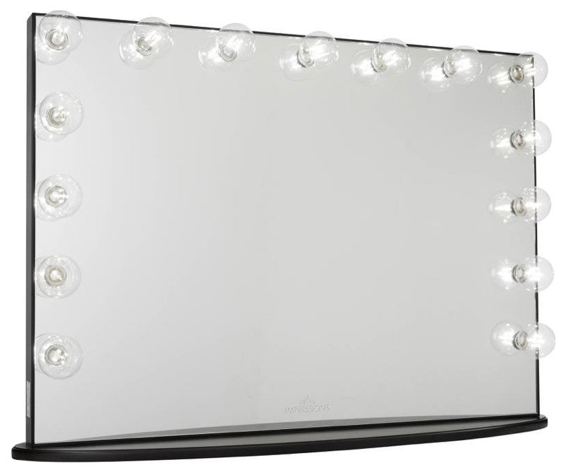 Hollywood Glow Lite Pro Vanity Mirror, Pro Black, Clear Led, Non-Bt