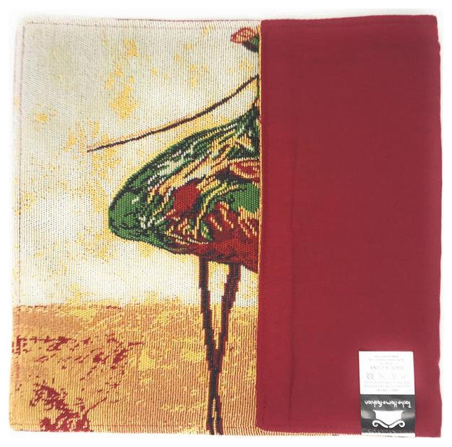 Seasonal Floral Woven Fabric Tapestry Kitchen Table Mats Cloth Placemats, Dancing Ladies