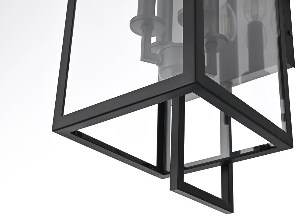 Home Living 8" Outdoor Wall Sconce, Black