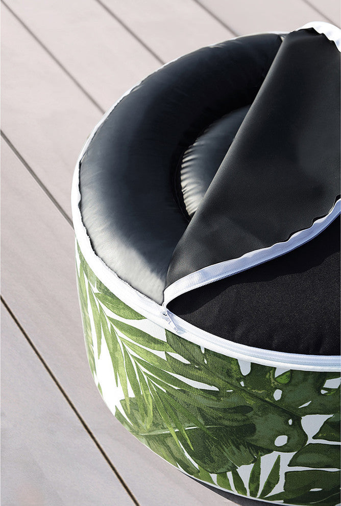 OVE Decors Marlowe Ottoman, Tropical Green