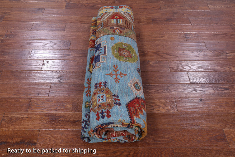 8' 3" X 11' 6" Fine Turkmen Ersari Handmade Wool Rug - Q12466
