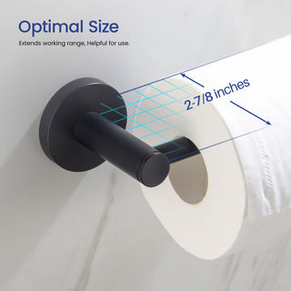 Circular 2-Piece Bathroom Hardware Set, Matte Black