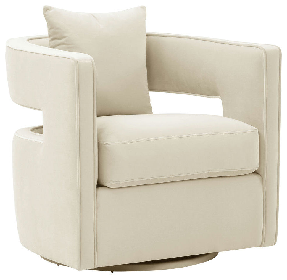 TOV Furniture Kennedy Cream Swivel Chair