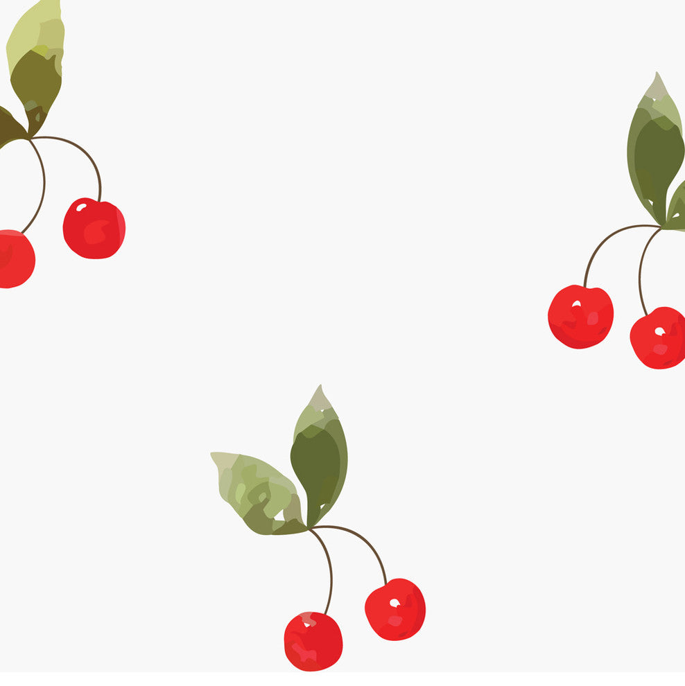 Cherries Patch Peel and Stick Vinyl Wallpaper, 24"w X 108"h