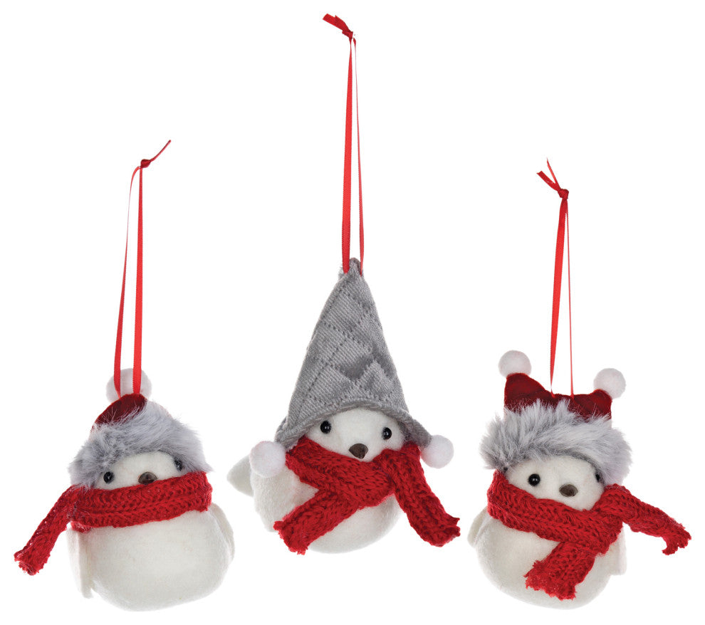 Winter Bird Ornament, 12-Piece Set