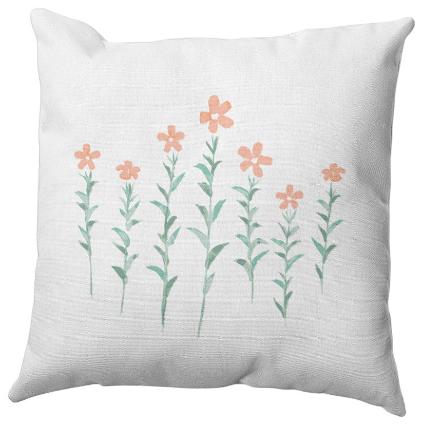 Periwinkle Outdoor Pillow, Orange, 20"x20"