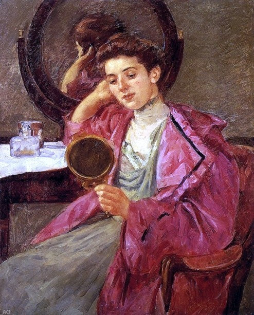 Mary Cassatt Antoinette at Her Dressing Table, 20"x25" Gallery Wrapped Canvas