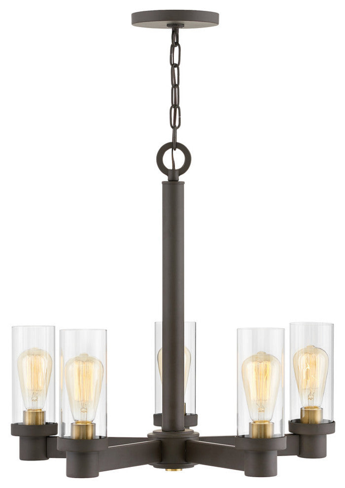 Hinkley Midtown Chandelier Medium Single Tier, Oil Rubbed Bronze