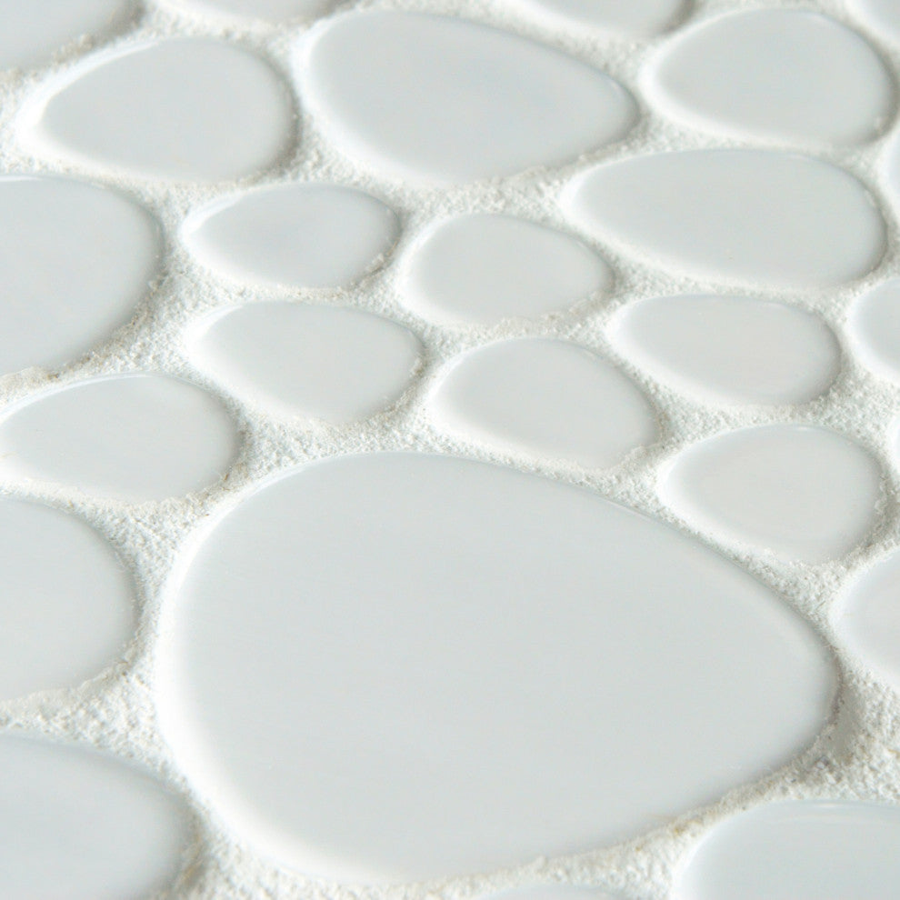 Pebble White Porcelain Floor and Wall Tile