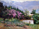 Flowering Trees and Mountains Tile Mural Bathroom Wall Backsplash, 6"x8", Glossy
