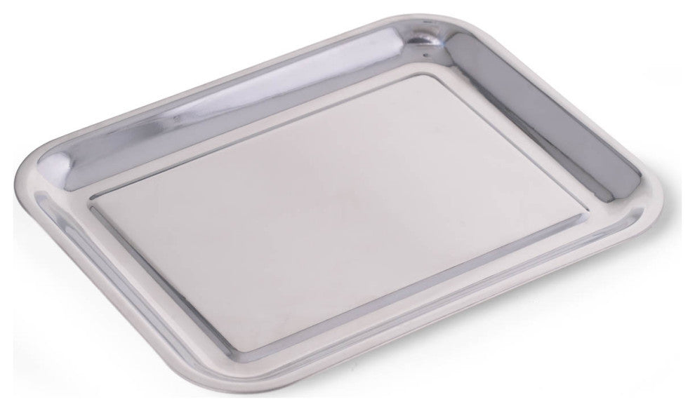 6"x8" Silver Plated Tray, Lifted Border Accent