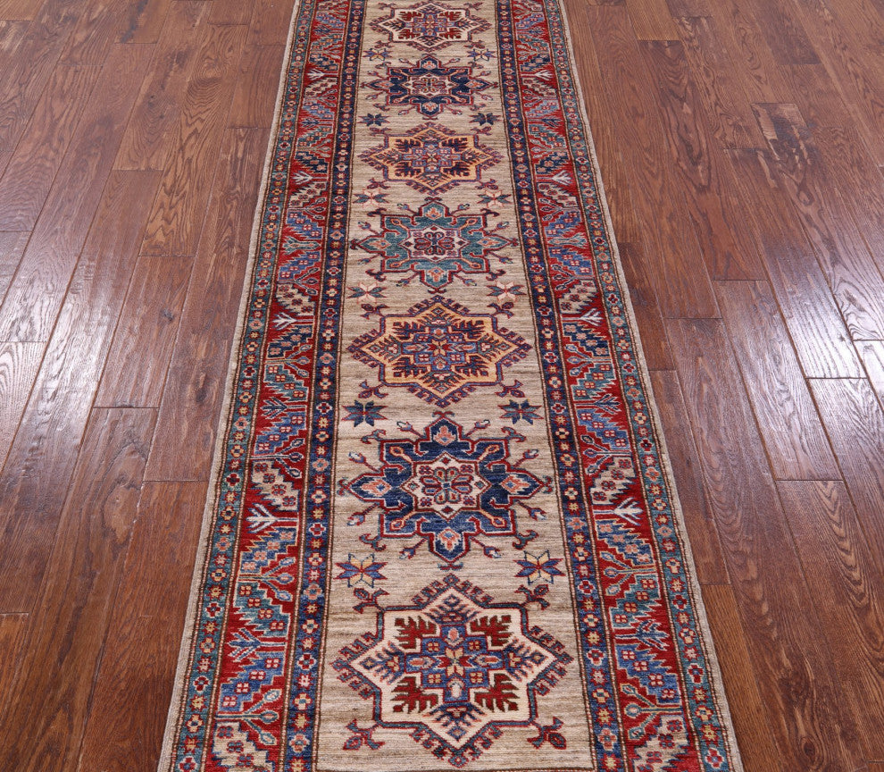 Runner Super Kazak Hand-Knotted Rug 2' 9" X 8' 10" - Q12841