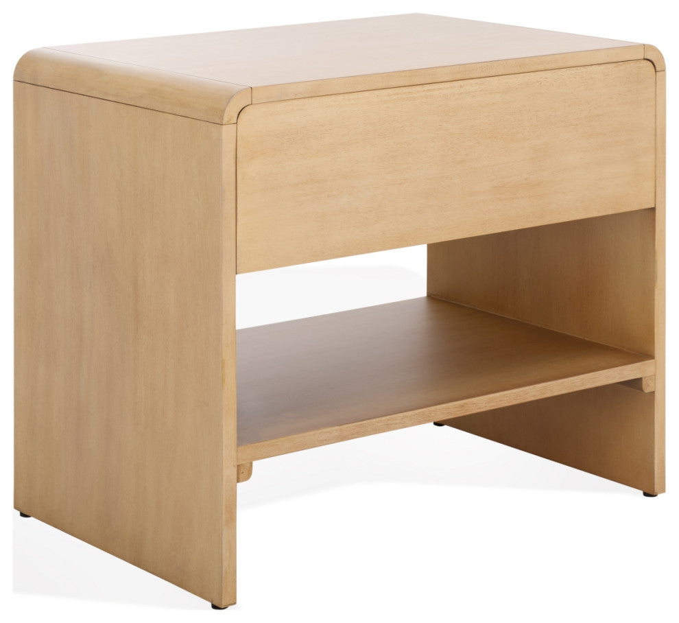 Safavieh Couture HayDriana 1 Drawer Wood Nightstand, Natural
