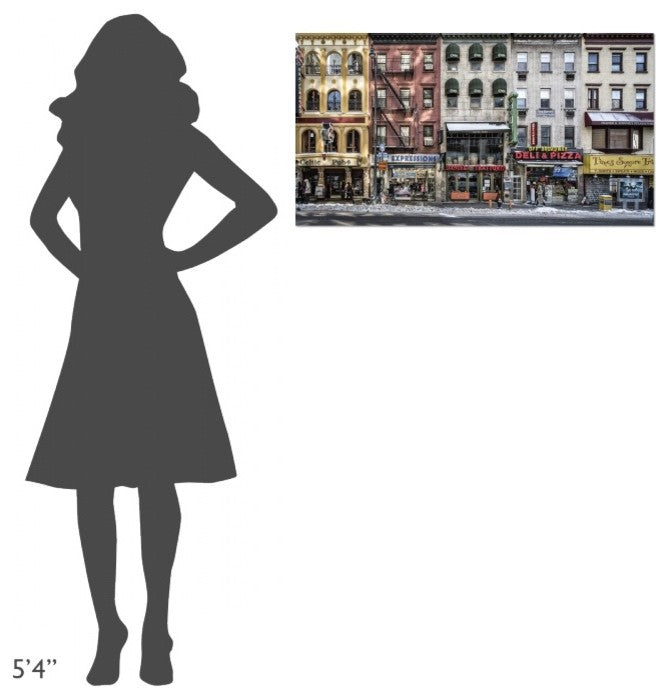 "A Cold Day In Ny" Stretched Canvas Giclee by Peter Pfeiffer, 36x19"