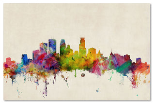 'Minneapolis, Minnesota' Canvas Art by Michael Tompsett