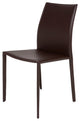 Nuevo Living Sienna Dining Chair, Brown Leather