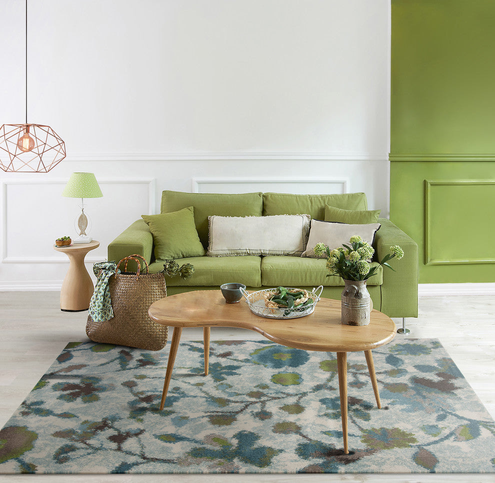 Stella Teal Reflections Rug, 7'10"x10'10"