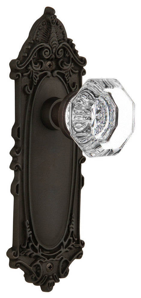 Single Victorian Plate With Waldorf Knob, Oil-Rubbed Bronze
