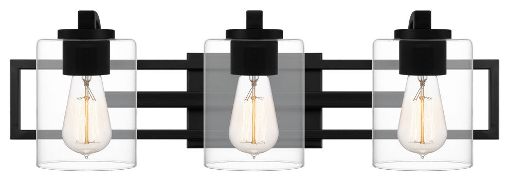 Quoizel LANS8624 Lansdowne 3 Light 24"W Bathroom Vanity Light - Matte Black