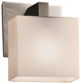 Fusion Modular 1-Light Bracket, Rectangle, Brushed Nickel, Opal Shade